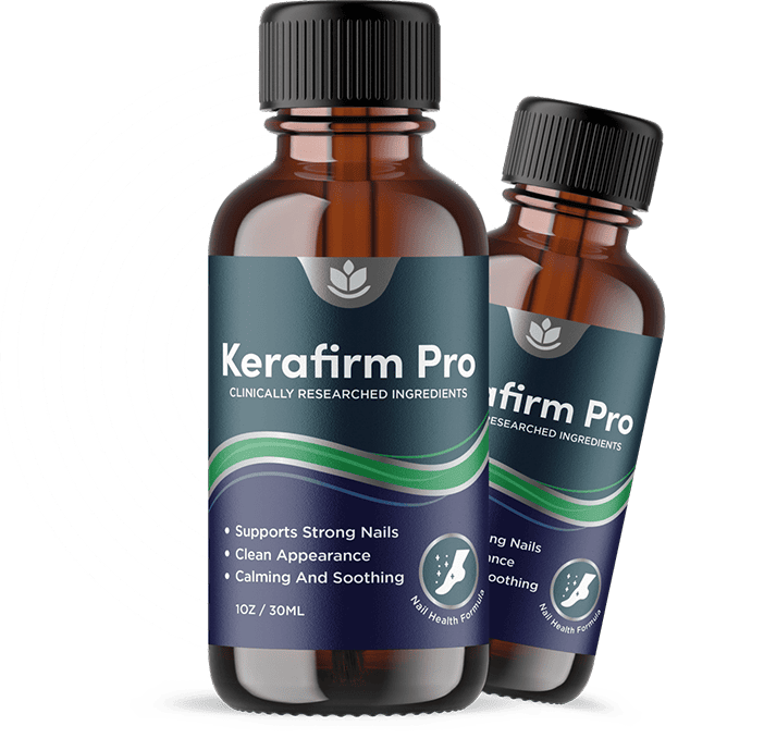 Kerafirm Pro nail support formula bottle with precision brush applicator